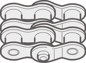 12B2S30, (Blue Box) 12B-2 Offset Link Steel Roller Chain Link