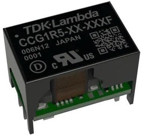 CCG1R5-24-05SF, Isolated DC/DC Converters - Through Hole Input 12/24VDC, Output 5V 0.3A, 1.5W TH