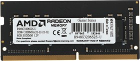 Фото 1/7 Память DDR4 8Gb 3200MHz AMD R948G3206S2S-U Radeon R9 Gamer Series RTL PC4-25600 CL22 SO-DIMM 260-pin 1.2В Ret