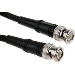 114.26.26.5000A, Male BNC to Male BNC Coaxial Cable, 5m, RG59B/U Coaxial, Terminated