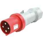 3252RS, PowerTOP IP44 Red Cable Mount 3P + E Industrial Power Plug ...
