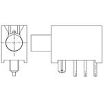 551-0206-003F, LED Circuit Board Indicators 3mm CBI