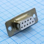 DB-9F (DS1033-09FW), Гнездо 9 pin на кабель (пайка), белый изолятор