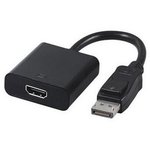 Конвертер DisplayPort -  HDMI Cablexpert A-DPM-HDMIF-002, 20M/19F, кабель 0.15м ...