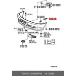 525360F010, Кронштейн бампера