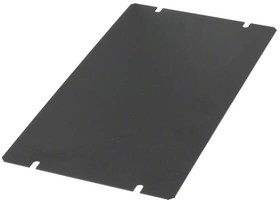 1431-30BK3, Enclosures, Boxes & Cases Bottom Plate 17x10" 20AWG Steel Black