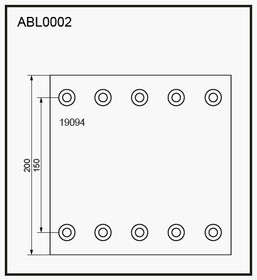 ABL0002, Накладки тормозные,комплект STD / WVA (19094) HCV
