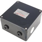 GB 160 - 730379, GB Series Black Junction Box, IP66, 15 Terminals, ATEX, 160 x 160 x 90mm