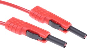 973 645-101-, Test lead, 16A, 60V dc, Red, 500mm Lead Length