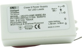 IZC070-008F-5065C-SA, Constant Current LED Driver 9W 700mA 3 ... 12V IP65