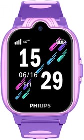 Фото 1/7 Смарт-часы Philips Kids W6610 1.69" IPS корп.розовый рем.розовый (CTW6610PK/00)