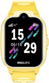 Фото 1/5 Смарт-часы Philips Kids W6610 1.69" IPS корп.желтый рем.желтый (CTW6610YL/00)
