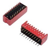 DIP-10 switch, 20P pins, 2.54 step, ON-OFF switch, Angular, DP-10, Switch
