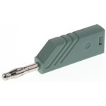 934100104, Green Male Banana Plug, 4 mm Connector, Screw Termination, 24A ...