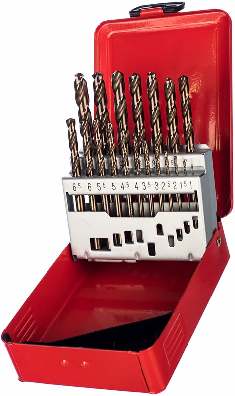 215214 HSSE Co 5 Twist Drill Set 19 Part Ruko