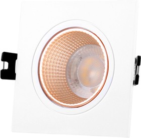 Фото 1/2 Denkirs DK3071-WBR Встраиваемый светильник, IP 20, 10 Вт, GU5.3, LED, белый/бронзовый, пластик