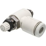 AS1211F-M5-04, AS Series Threaded Speed Controller, 4mm Tube Inlet Port x 4mm ...