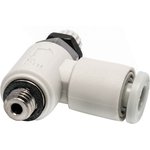 AS1211F-M5-04, AS Series Threaded Speed Controller, 4mm Tube Inlet Port x 4mm ...