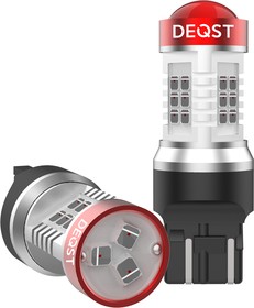 243102, Лампа светодиодная T20 W21/5W Red W3x16q 12-24V 5,5W Red 1300lm 2шт