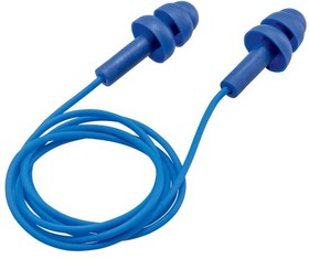 Фото 1/3 2111261, uvex whisper Series Blue Reusable Corded Ear Plugs, 27dB Rated, 50 Pairs