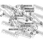 Опора амортизатора BMW 3 E90 2004-2008 [ECE] заднего (нижняя) \ BMSS-E90R FEBEST