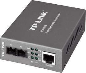 Фото 1/10 Сетевое оборудование TP-Link MC110CS, Медиаконвертер 10/100 Мбит/с RJ45 - 100 Мбит/с разъём SC (одномодовый), полнодуплексный, до 20км, пере