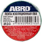 ET-912-18-20-GRN-RW, Изолента ПВХ зелёная 18 мм X 18,2 м ABRO, шт