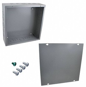 ASE12X12X4, Screw-Cover Enclosure Type 1 with Knockouts, 12x12x4, Gray, Steel