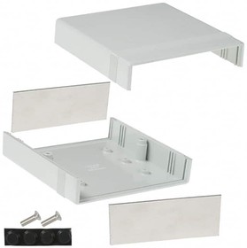 Фото 1/3 1598BGY, Enclosures, Boxes, & Cases FR ABS w/Alum. Ends 5.28x5.31x1.96" Grey
