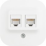 Legrand Quteo Белый Розетка 2XRJ45 категория 5е UTP