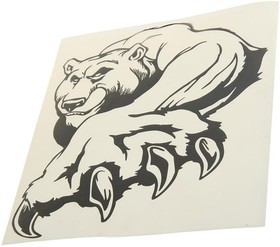 073040, Наклейка виниловая вырезанная "Медведь" 23х25см черная AUTOSTICKERS