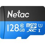 NT02P500STN-128G-R, Карта памяти Netac P500 Standard MicroSDXC 128GB U1/C10 up ...