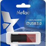 NT03U182N-128G-30RE, Флеш-память Netac U182 Red USB3.0 Flash Drive 128GB,retractable