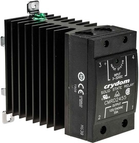 Фото 1/3 CMRD2455, Solid State Relays - Industrial Mount DIN SSR 280Vac/55A 3-32Vdc In,ZC