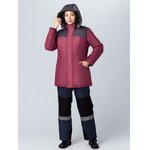 Зимняя женская куртка Снежана, тк.Дюспо, бордовый/темно-серый, размер 44-46 ...