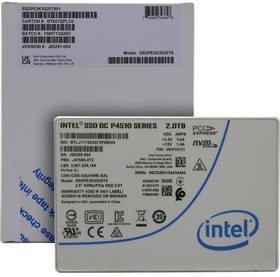 Фото 1/9 SSD накопитель Intel DC-P4510 (SSDPE2KX020T801) 2000GB/U.2/2.5/PCI-E