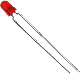 Фото 1/5 TLLR4401, LED Uni-Color Red 635nm 2-Pin T-1 T/R