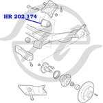 HR202174, Сайлентблок задней балки