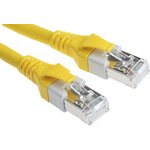 09474747023, Cat5e Male RJ45 to Male RJ45 Ethernet Cable, SF/UTP, Yellow PUR Sheath, 20m