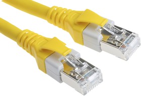 Фото 1/5 09474747023, Cat5e Male RJ45 to Male RJ45 Ethernet Cable, SF/UTP, Yellow PUR Sheath, 20m