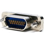MWDM1L-15PSL, D-Sub Micro-D Connectors MICR D SLDRCUP CON 15CNT SZ #26 PIN