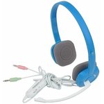 Наушники с микрофоном Logitech H150 синий/белый 1.8м накладные оголовье (981-000454)
