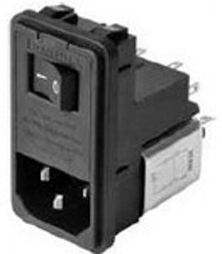 Фото 1/2 FN382-4-21, AC Power Entry Modules INLET FILTERED 4A MOD PWR ENTRY