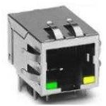 J00-0045NL, Модульный разъем, Cat5/Cat6, RJ45, Гнездо, 12 выводов, 1 порт