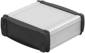 Фото 1/2 83246100.HMT1 ELPH 1240-0100, BOS-Ecoline Series Aluminum (Anodized) Aluminium General Purpose Enclosure, IP40, Black Lid, 120 x 42 x 100mm