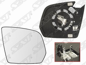 Полотно зеркала Mercedes-Benz M-Class 08-11 / GL-Class 09-12 (Слева/ Обогрев/ асферическое)