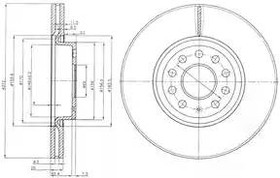 BG3953C, Диск тормозной AUDI A3/VW GOLF V/ JETTAIII/PASSAT 1.6-2.0 2003=  (312X25)