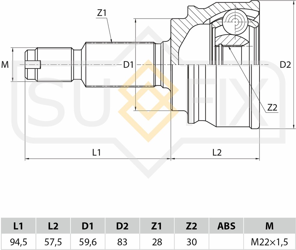 Пыльник шруса наружный SZ SX4 YA/YB11 AT, 06-,внутренний KIA PICANTO 04-11 (2 хомута.резина)
