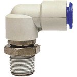 KXL06-01S, KX Series Elbow Threaded Adaptor, R 1/8 Male to Push In 6 mm ...