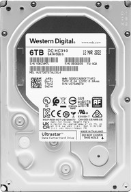 Фото 1/4 Жесткий диск WD SATA-III 6Tb 0B36039 HUS726T6TALE6L4 Server Ultrastar DC HC310 (7200rpm) 256Mb 3.5"